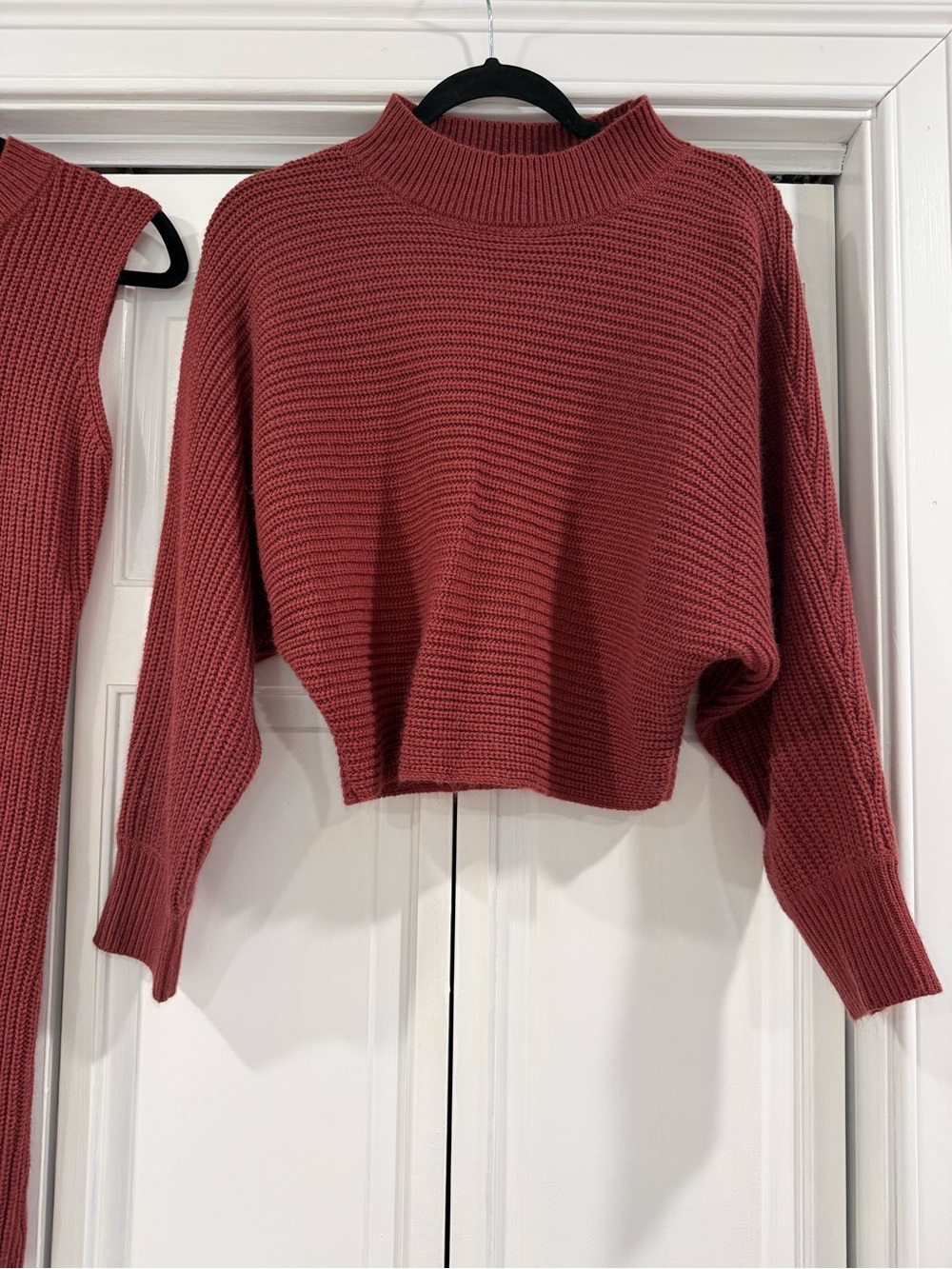 Lulu’s Toasty Time Dark Mauve Long Sleeve Two-Piece Sweater Dress - Picture 3 of 8
